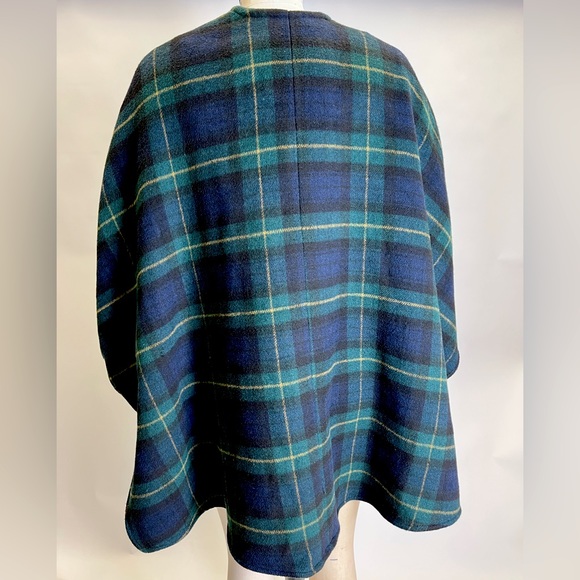 Anthropologie Cape - plaid poncho - wool blend - Picture 3 of 6